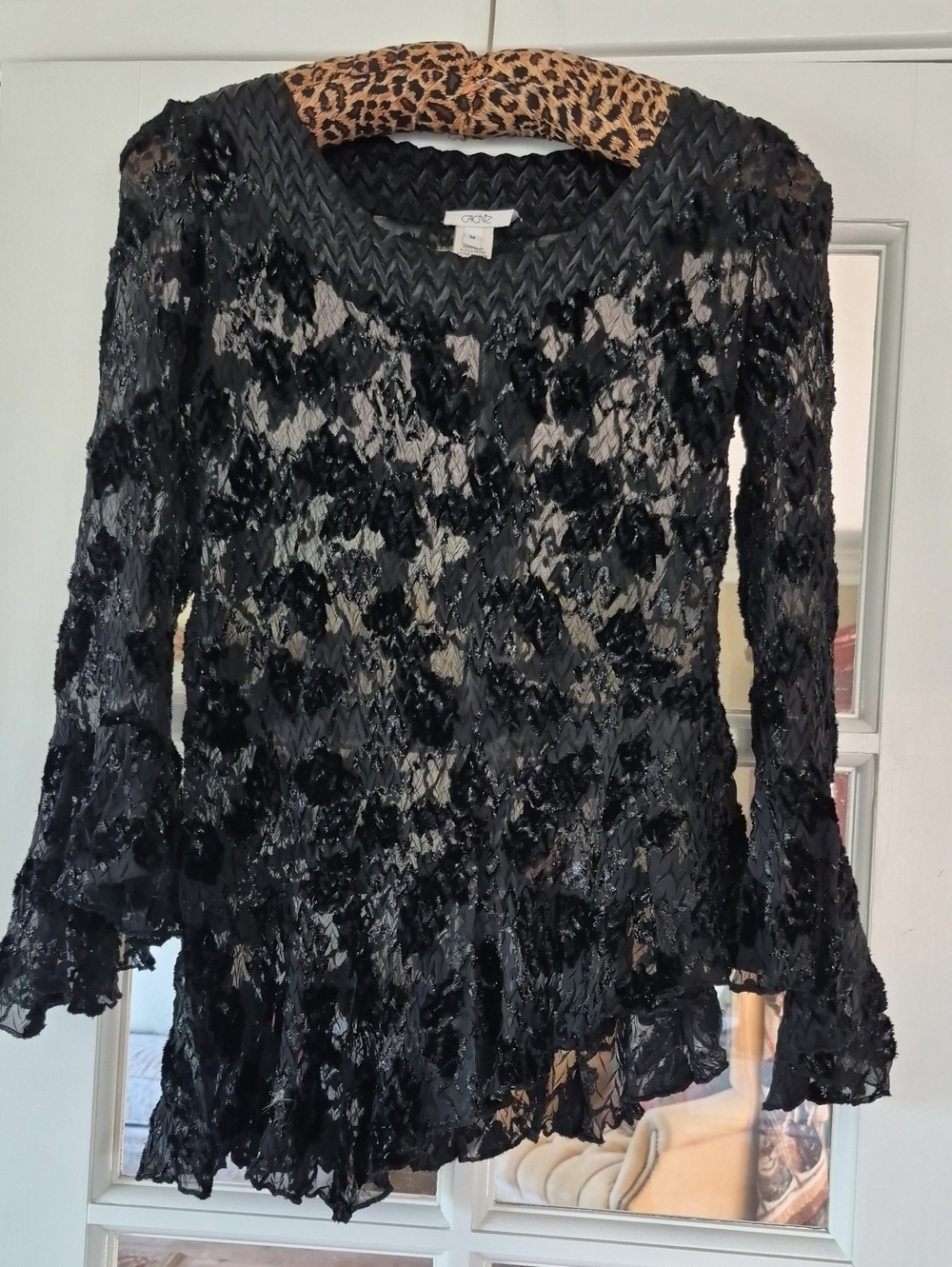 Stunning Cache Lacey Sheer Blouse